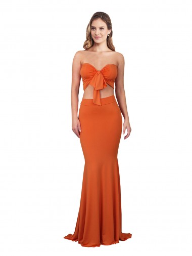 Sleeveless Spandex Mermaid Long Strapless Prom Dress Canada Store