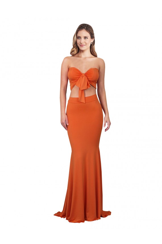 Sleeveless Spandex Mermaid Long Strapless Prom Dress Canada Store