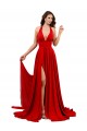 Sleeveless Spandex A-Line Long Halter Neck Sexy Prom Dress Canada Store